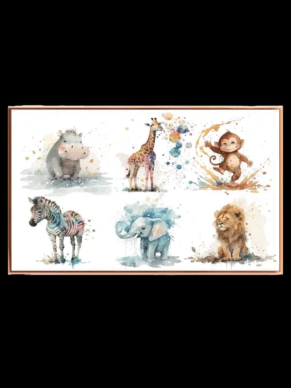 Playful Safari Animal Friends Plakat