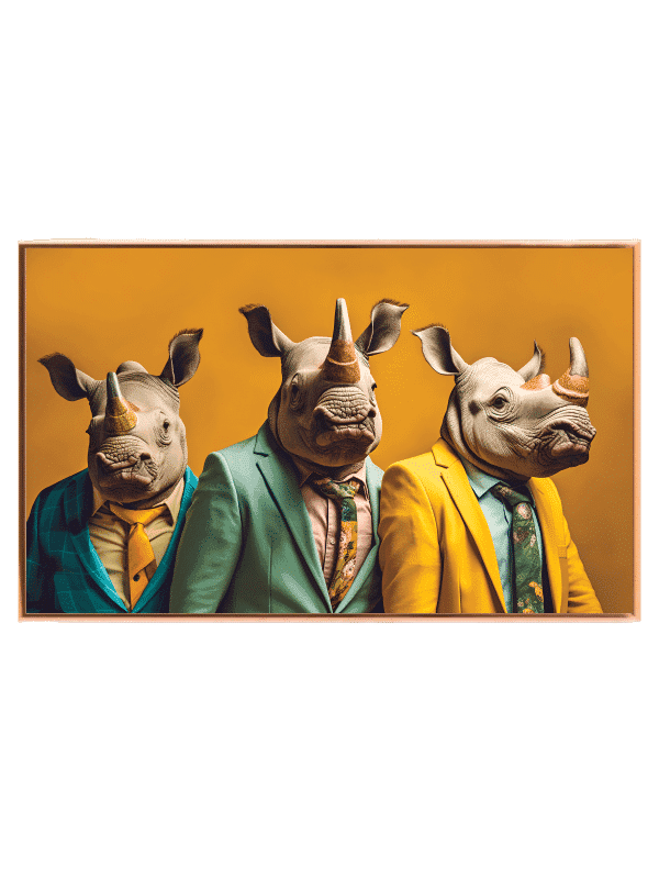 Playful Rhino Gentlemen Plakat