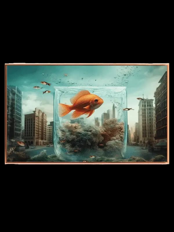 Curious Goldfish Aquarium Adventure Plakat