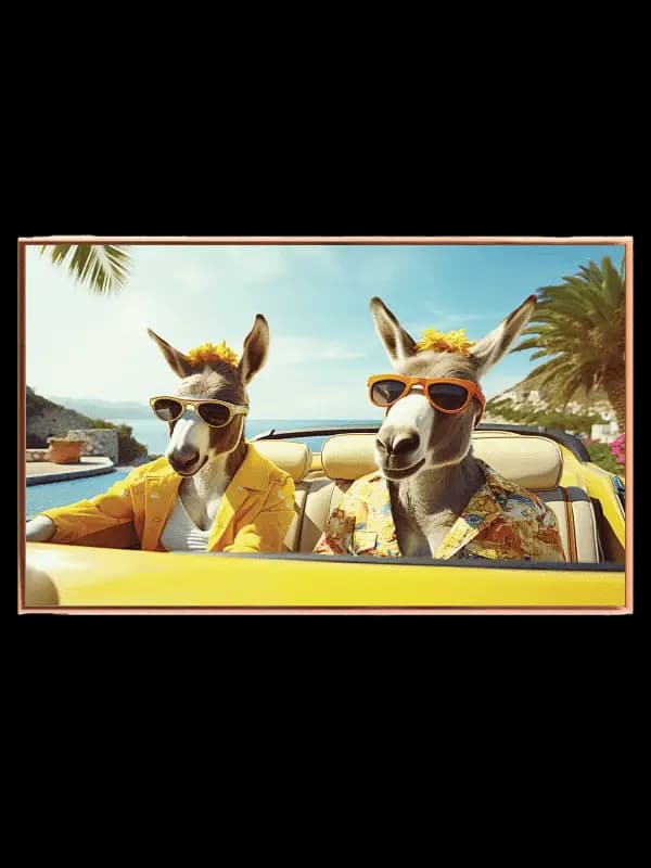 Playful Donkey Roadtrip Plakat