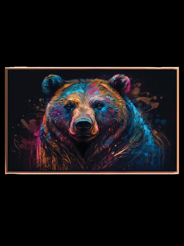 Magical Colorful Bear Portrait Plakat