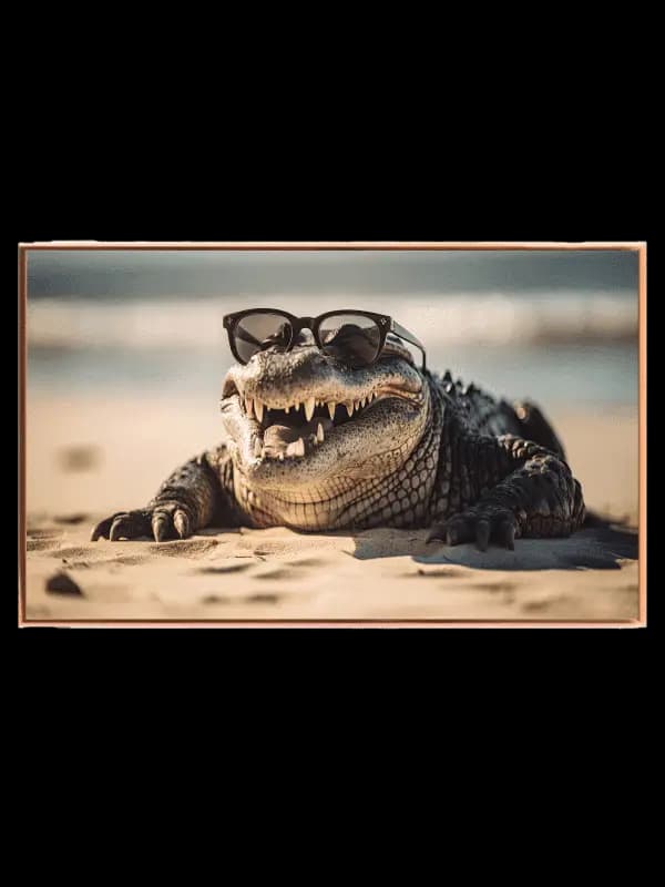 Playful Crocodile Cool Shades Plakat