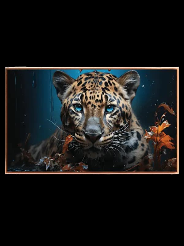 Curious Jaguar In Forest Plakat