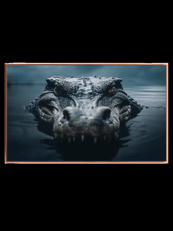 Mysterious River Crocodile Plakat