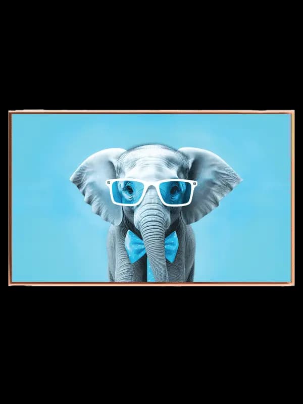 Playful Elephant With Glasses Plakat