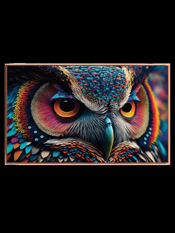 Curious Colorful Owl Plakat