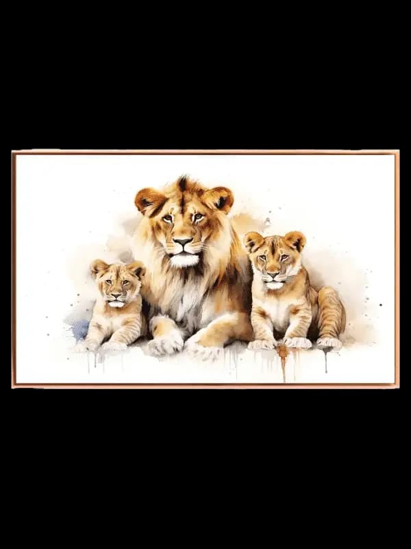 Gentle Lion Family Portrait Plakat