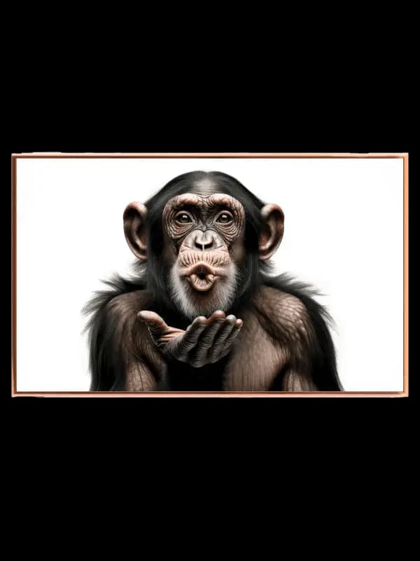 Playful Monkey Blow Kiss Plakat