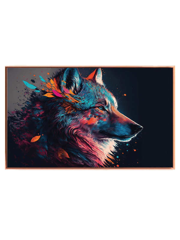 Mystical Colorful Wolf Plakat