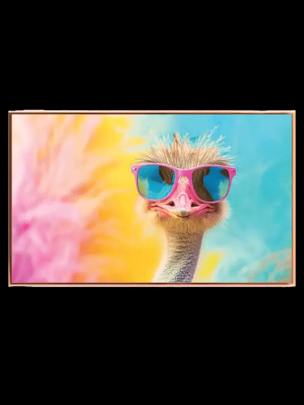 Playful Ostrich With Sunglasses Plakat