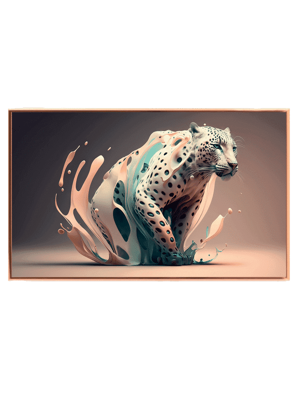 Curious Leopard Splash Plakat