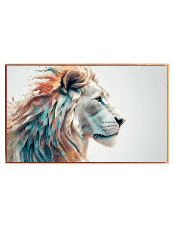 Majestic Colorful Lion Portrait Plakat