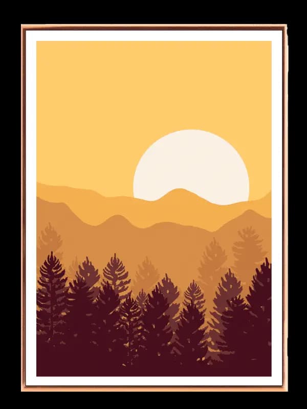Golden Mountain Horizon Plakat