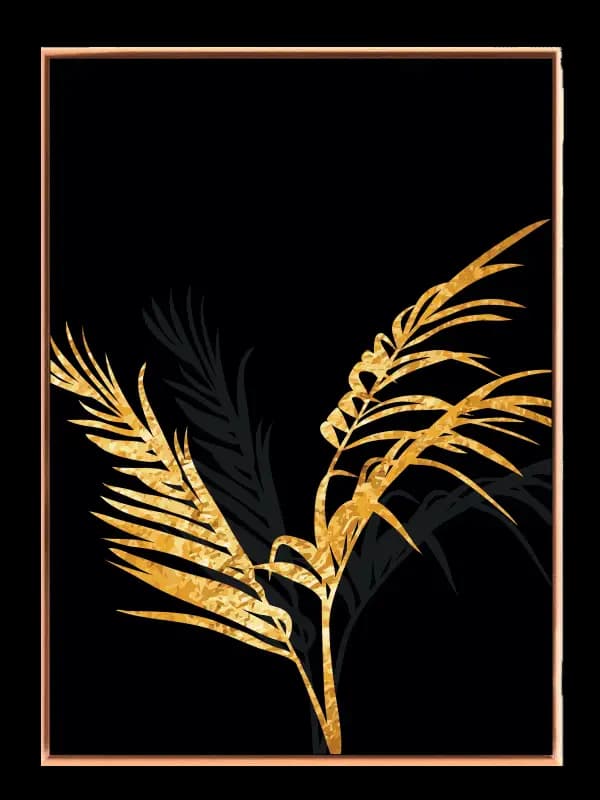 Golden Palm Leaves Plakat