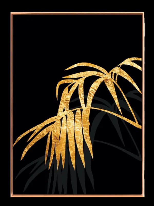 Golden Palm Leaves II Plakat