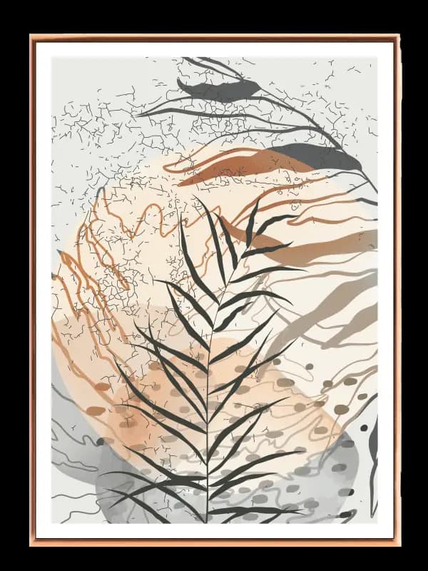 Whispering Leaf Contours Plakat