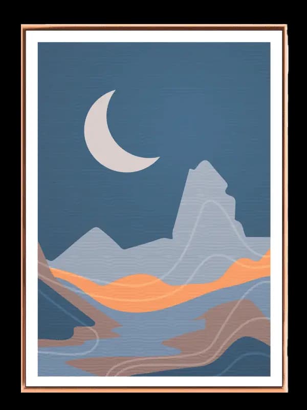 Crescent Moon Horizon Plakat