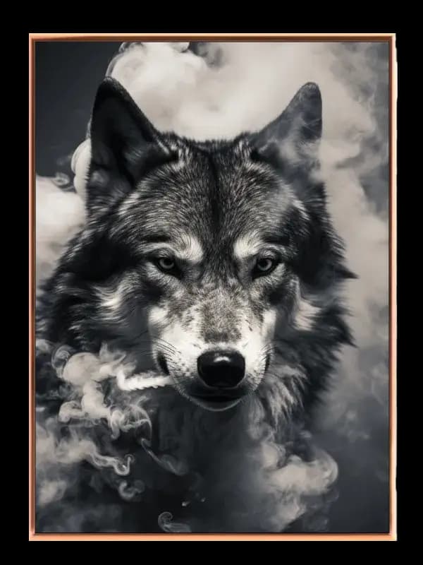 Wolf In Smoke Plakat