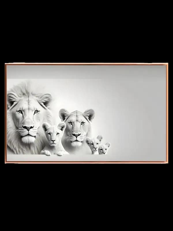 White Lion Family Plakat