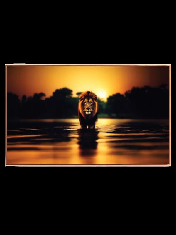 Lion At Sunset Plakat