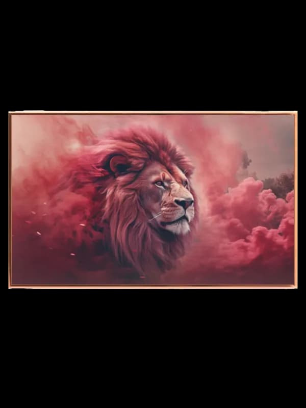 Lion Red Smoke Plakat