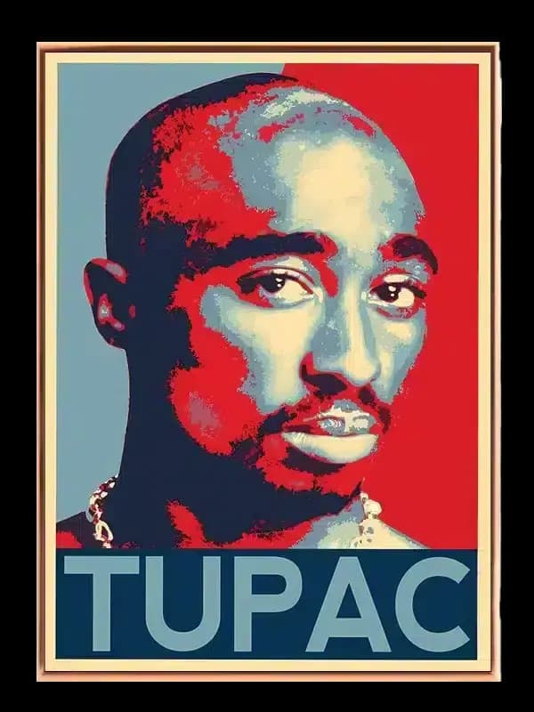 Ikonisk Tupac Shakur Portræt