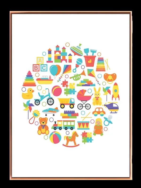 Colorful Cozy Baby Toys Plakat