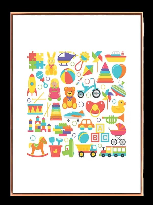 Playful Baby Toy Collection Plakat