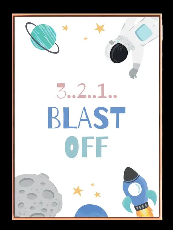 Playful Space Blast Off Plakat