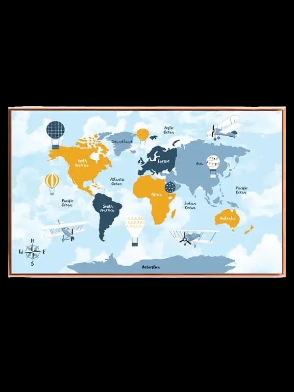 Playful World Map Adventure Plakat