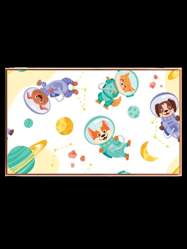 Playful Puppy Space Adventure Plakat