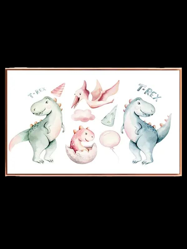 Playful Baby Dinosaur Friends Plakat