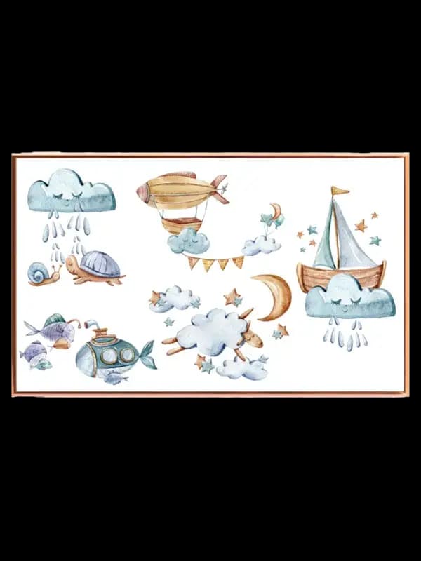 Dreamy Clouds And Whimsical Creatures Plakat
