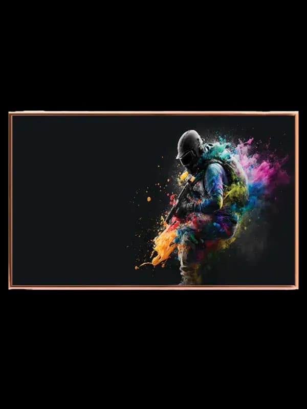 Dynamic Colorful Hero Silhouette Plakat