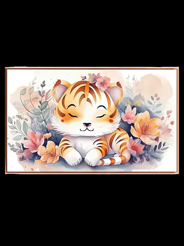 Gentle Sleeping Tiger Cub Plakat