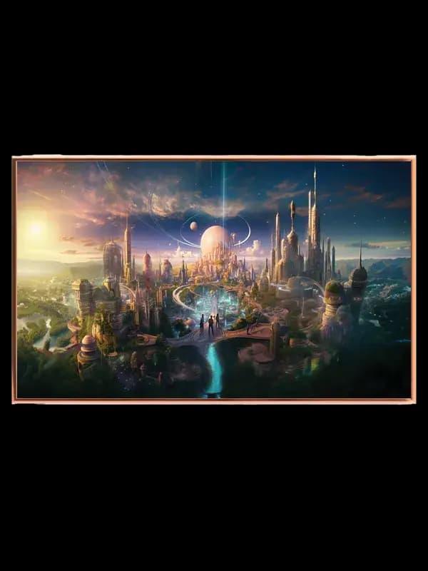 Magical Futuristic Space City Plakat