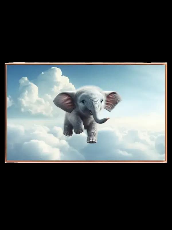 Playful Flying Elephant Plakat
