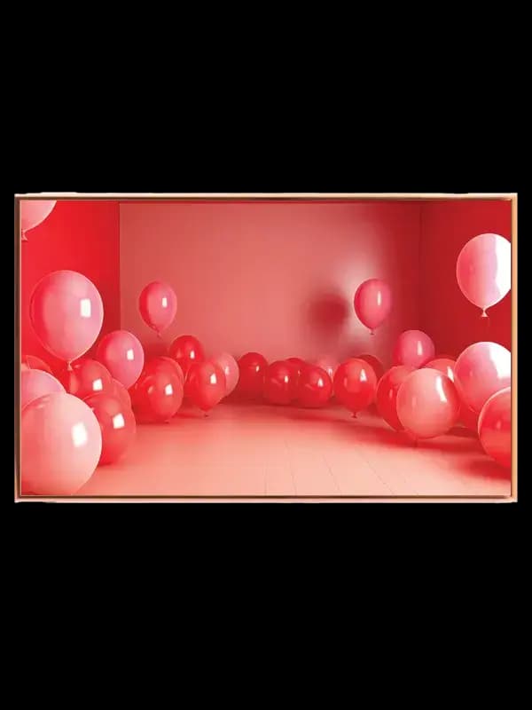 Playful Red Balloon Party Plakat