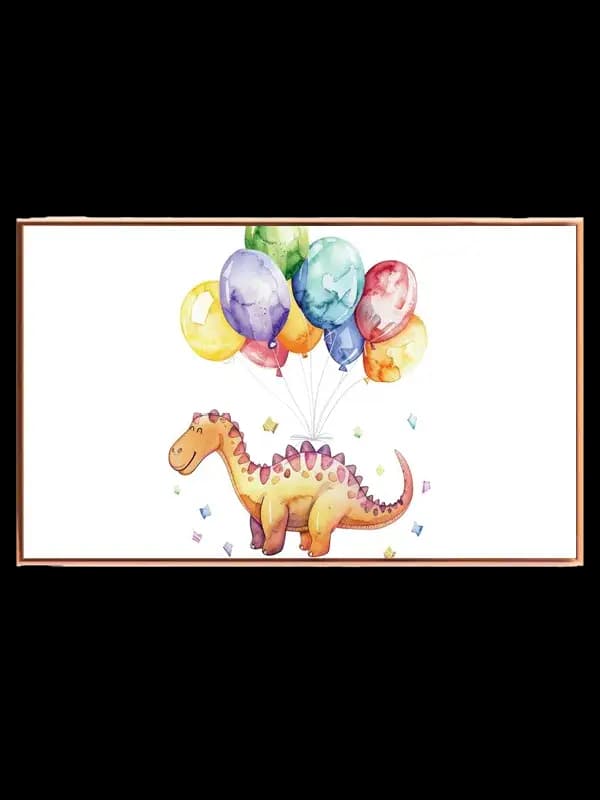 Playful Balloon Dinosaur Plakat