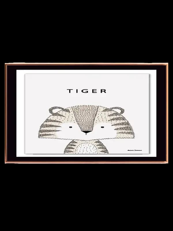 Gentle Baby Tiger Illustration Plakat