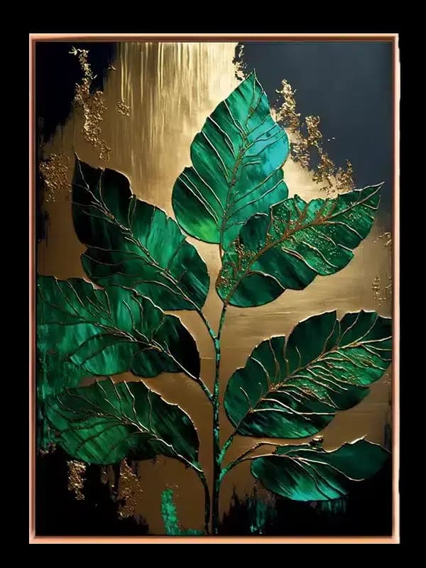 Emerald Vein Leaves Plakat