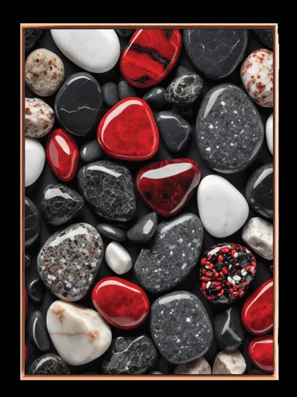 Polerede Farverige Sten Plakat