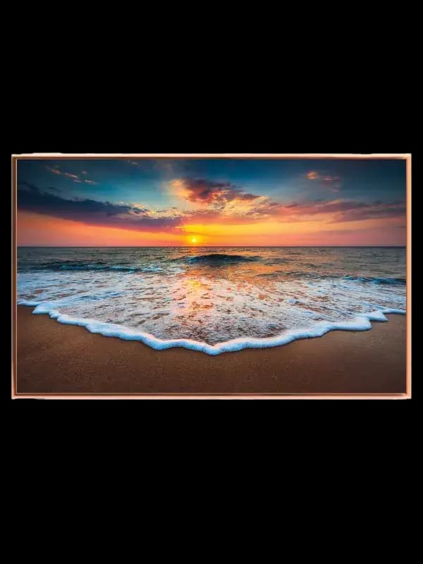 Solnedgang Over Strand Plakat