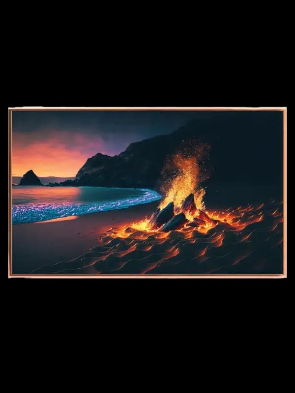 Lejrild Ved Skumringsstrand Plakat