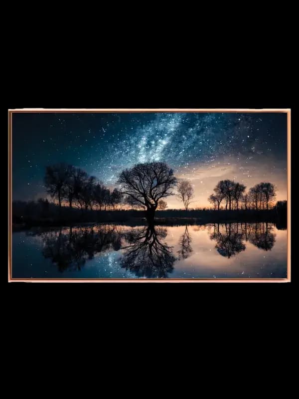 Nøgne Træer og Stjernehimmel Plakat