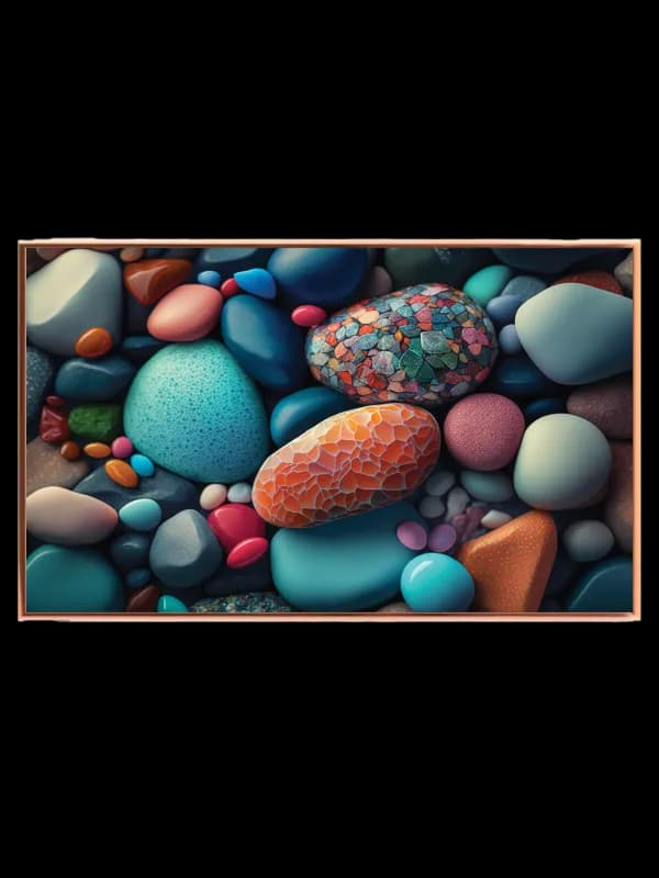 Farverige Glatte Småsten Plakat