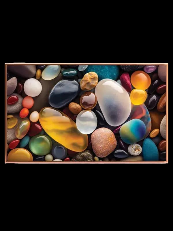 Farverige Polerede Sten Plakat