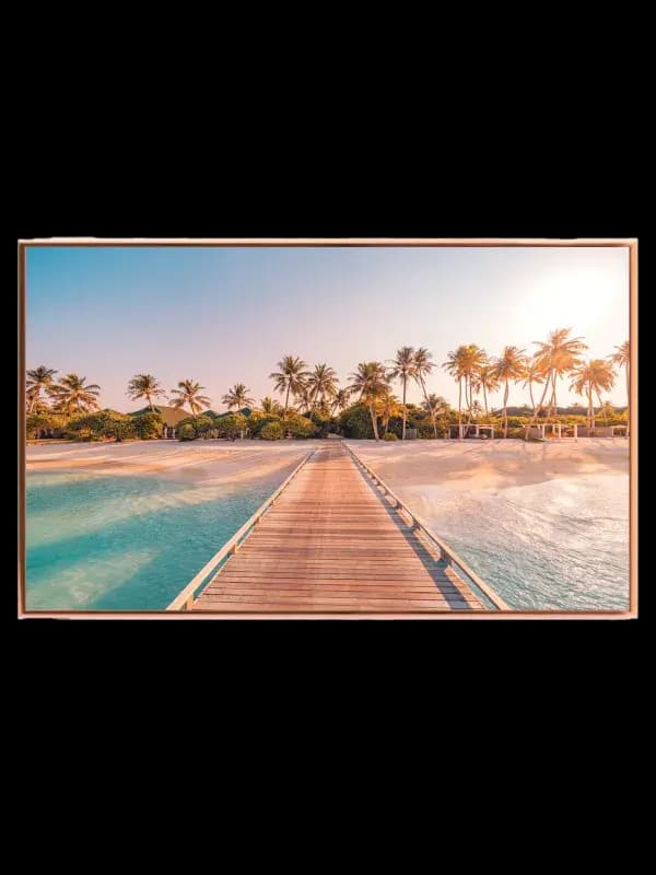 Solrig Tropisk Strandbro Plakat