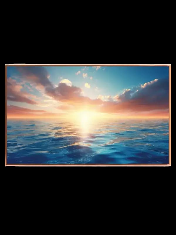 Solopgang Over Havet Plakat