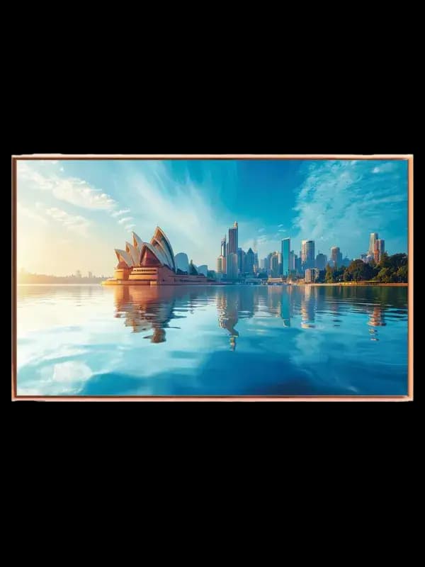 Spejlblank Sydney Havnefront Plakat